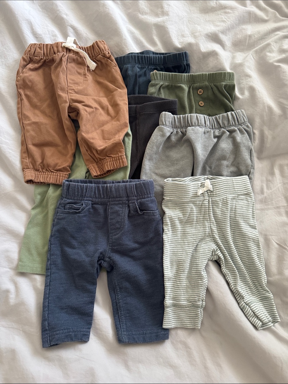 Baby boy 0-3 month Bottoms Multi-Color Pants Set
